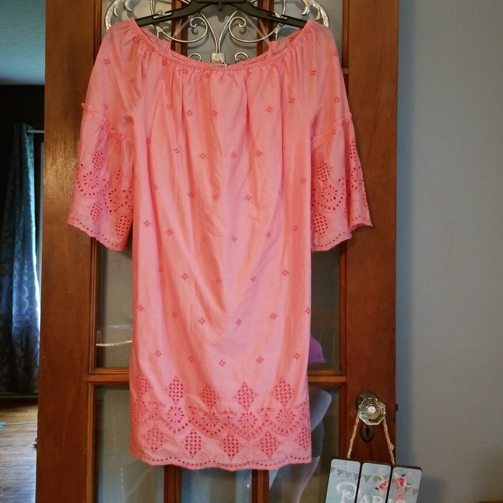 Peach  Eyelet dress